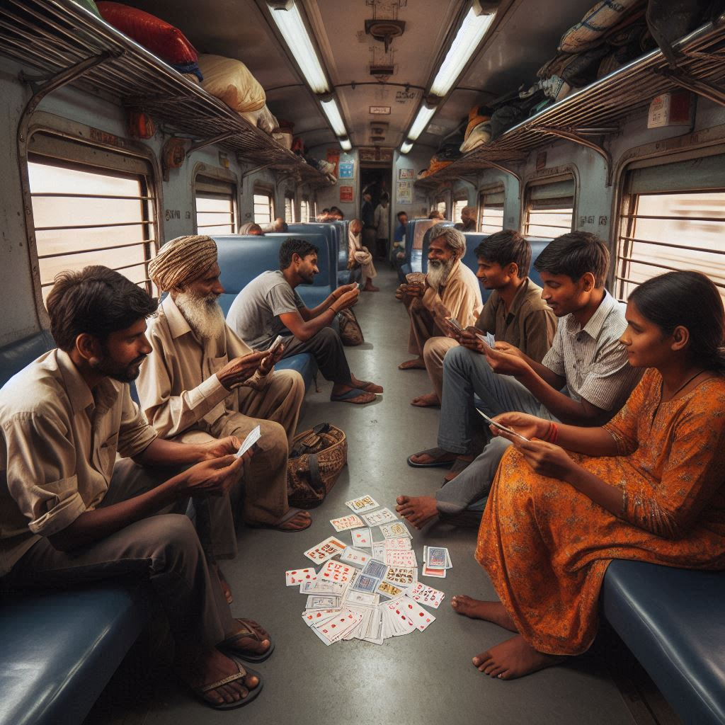 people enjoying in an indian train