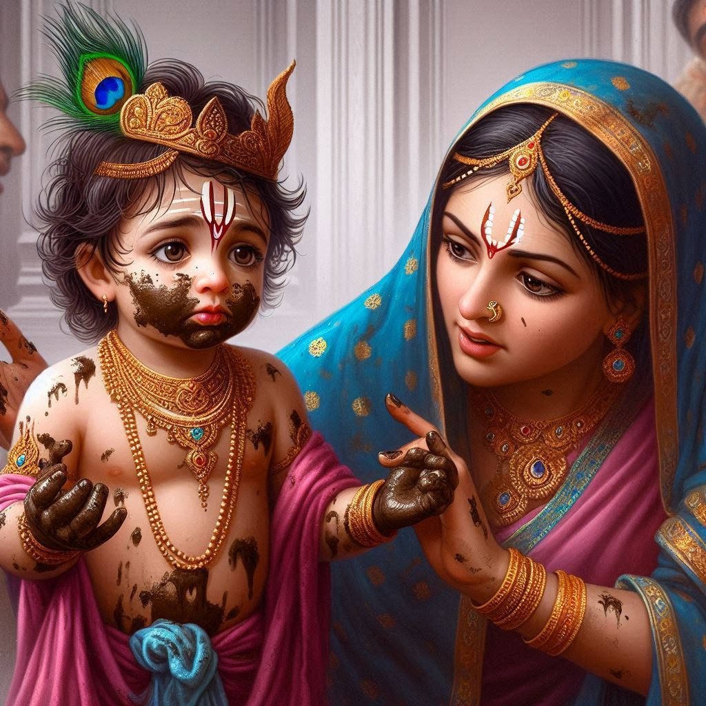 Baby Krishna and Mother Yashoda 